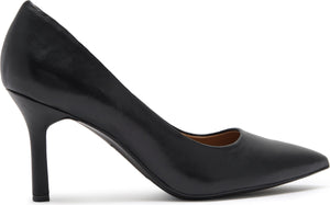 NORDSTROM RACK Paige Leather Pump, Main, color, BLACK