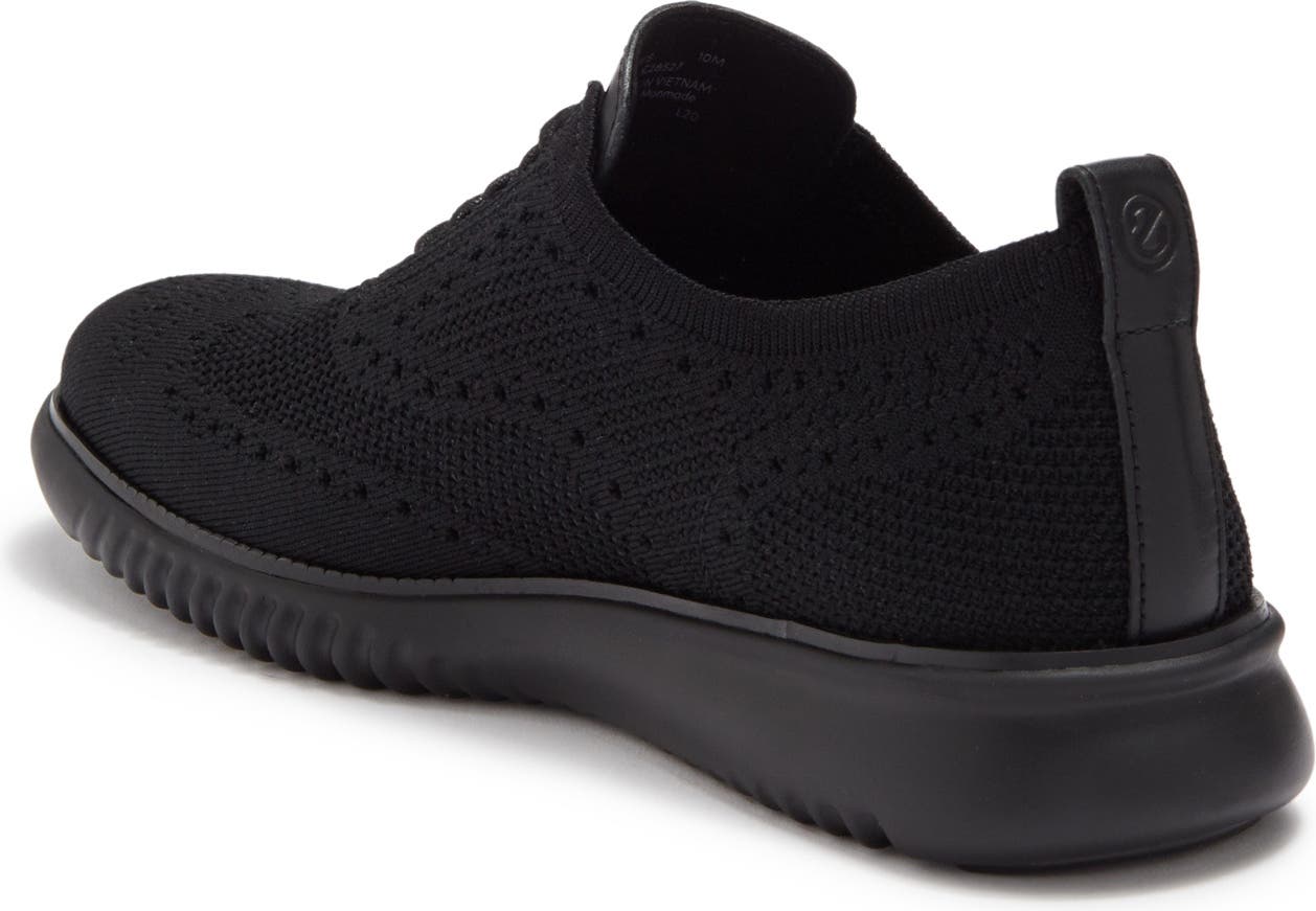 COLE HAAN ZeroGrand StitchLite Oxford Sneaker, Alternate, color, BLACK/ BLA