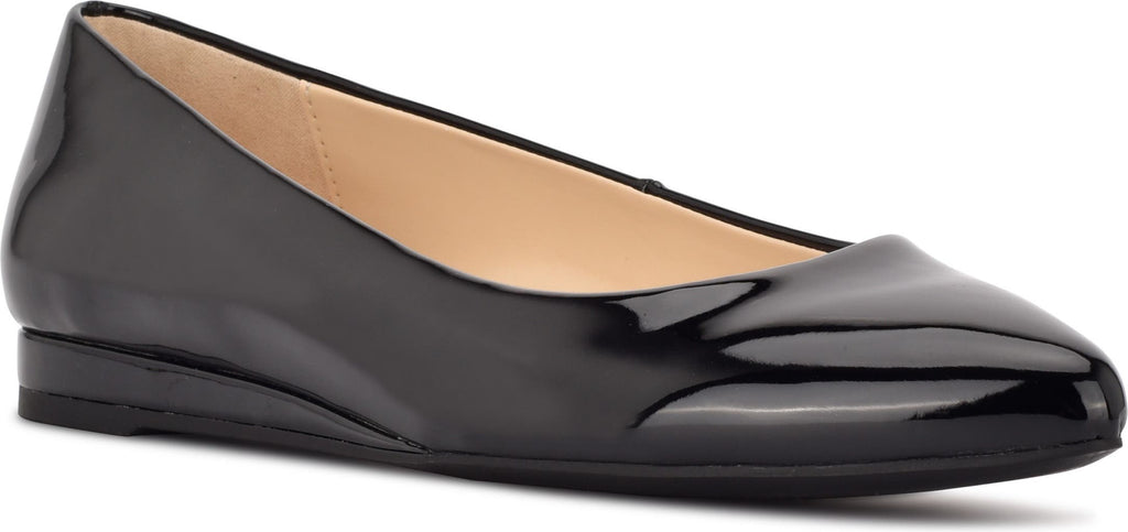 NINE WEST Almond Toe Flat, Main, color, BLACK