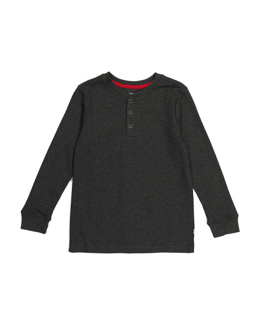 Boy Long Sleeve Thermal Henley