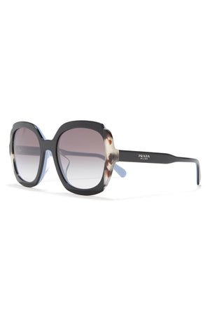 PRADA 54mm Butterfly Sunglasses, Alternate, color, BLACK AZURE/ SPOTTED BROW GREY