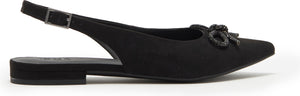 NORDSTROM RACK Blair Bow Slingback Flat, Alternate, color, BLACK