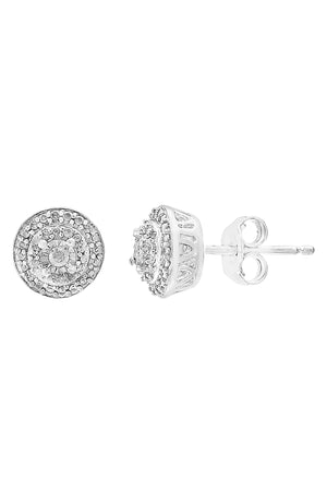 EFFY Sterling Silver Diamond Stud Earrings - 0.10 ctw, Main, color, WHITE