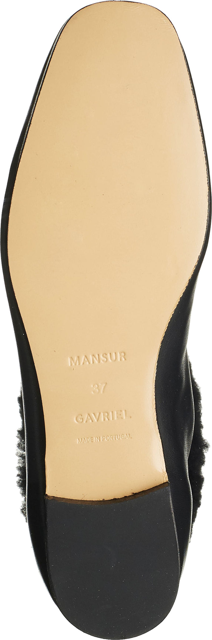 MANSUR GAVRIEL Genuine Shearling Cuff Bootie, Alternate, color, BLACK