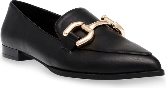 STEVEN NEW YORK Vilena Pointed Toe Flat, Main, color, BLACK