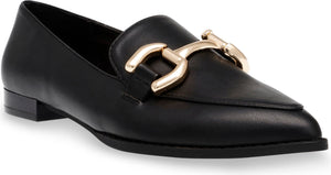 STEVEN NEW YORK Vilena Pointed Toe Flat, Main, color, BLACK