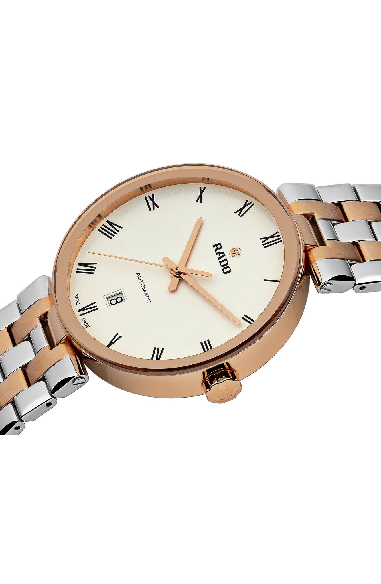 RADO Florence Automatic Bracelet Watch, 38mm, Alternate, color, BRONZE/ SILVER