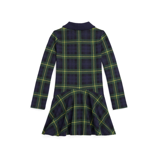 Polo Ralph Lauren Kids   Plaid Stretch Mesh Polo Dress (Little Kids)