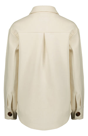 OOKIE & LALA Woven Shirt Jacket, Alternate, color, CREAM