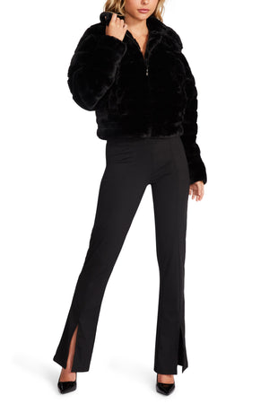 BB DAKOTA BY STEVE MADDEN Just Fuzz Jacket, Alternate, color, BLACK