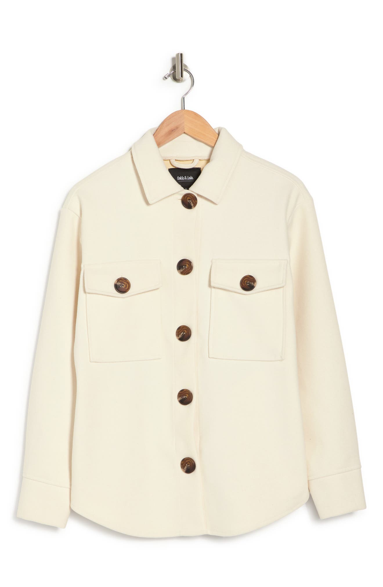 OOKIE & LALA Woven Shirt Jacket, Alternate, color, CREAM