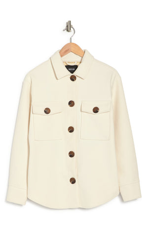 OOKIE & LALA Woven Shirt Jacket, Alternate, color, CREAM