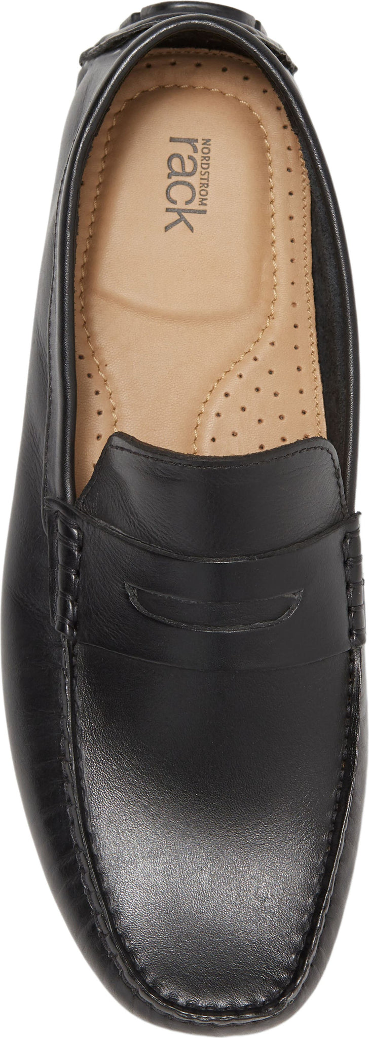 NORDSTROM RACK Mario Penny Loafer, Alternate, color, BLACK LEATHER