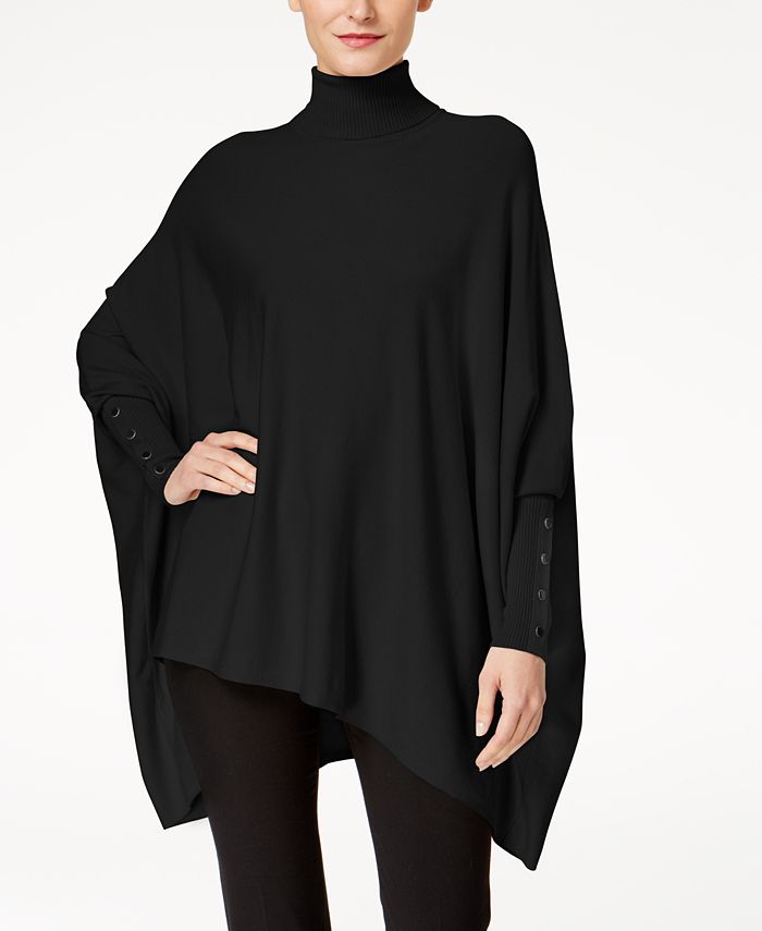 Alfani - Turtleneck Poncho Sweater