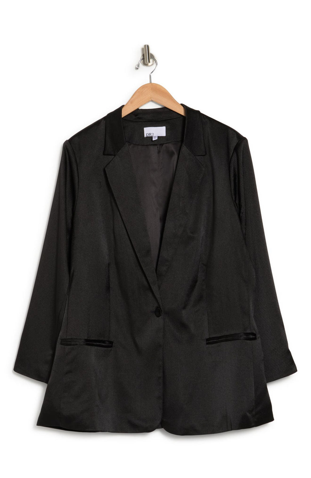 DR2 BY DANIEL RAINN One Button Notch Lapel Blazer, Alternate, color, N494 BLACK