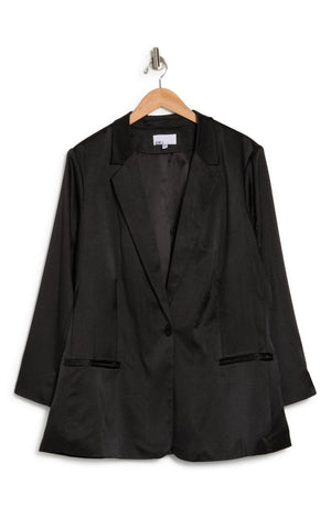 DR2 BY DANIEL RAINN One Button Notch Lapel Blazer, Alternate, color, N494 BLACK