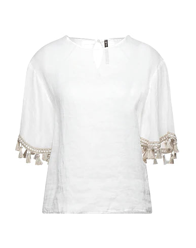 MANILA GRACE Blouse White 100% Ramie