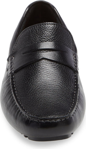 Nordstrom Driving Penny Loafer, Alternate, color, Black Leather