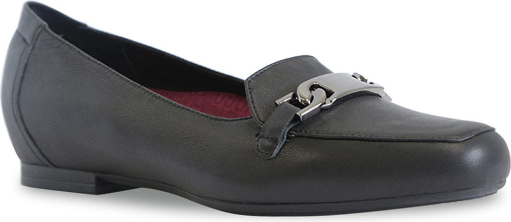 MUNRO Blair Bit Loafer, Main, color, BLACK CALF LEATHER