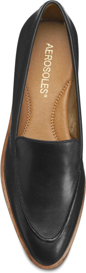 AEROSOLES East Side Loafer, Alternate, color, BLACK LEATHER