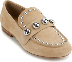 KARL LAGERFELD PARIS Avah Stud Loafer, Main, color, TAUPE