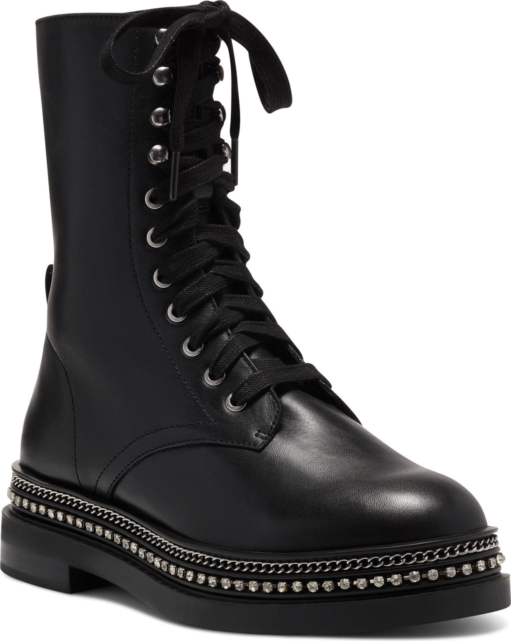 VINCE CAMUTO Branda Combat Boot, Main, color, BLACK LEATHER