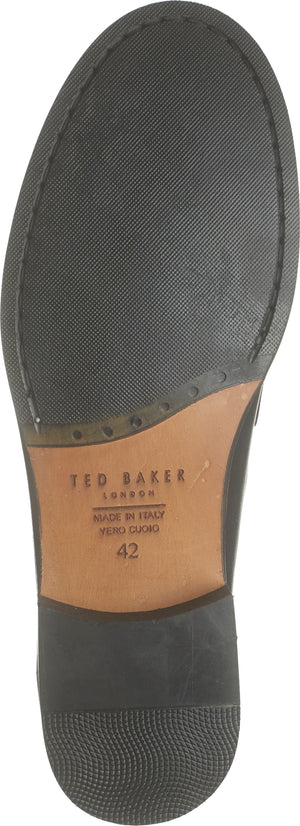 TED BAKER LONDON Alffie Leather Saddle Loafer, Alternate, color, BLACK