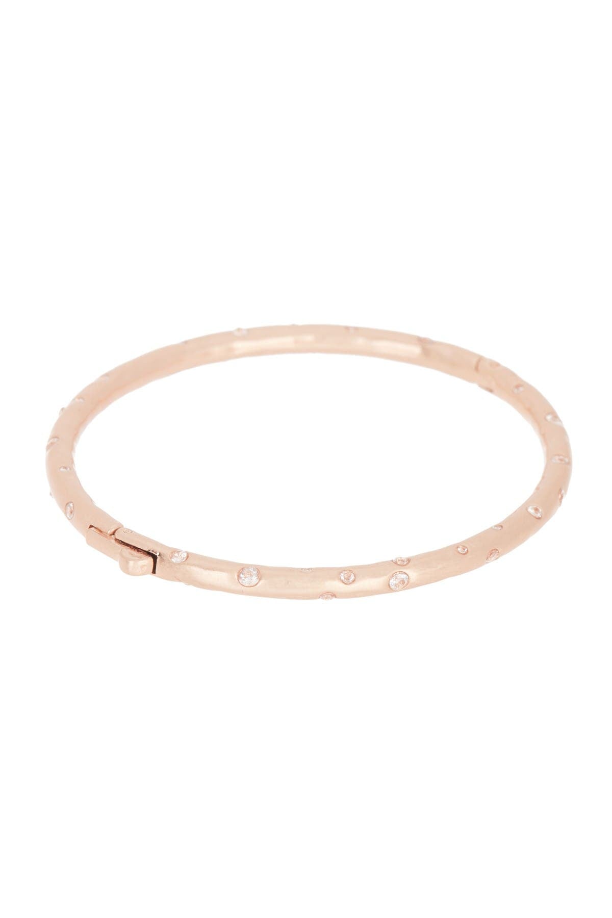 KATE SPADE NEW YORK stone bangle bracelet, Alternate, color, CLR/RSEGLD