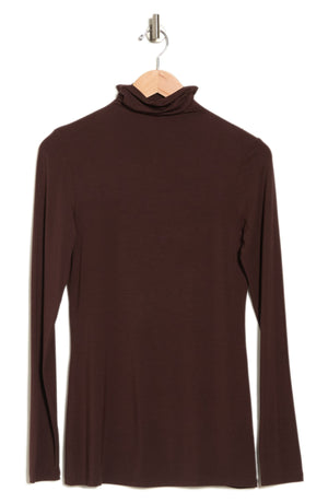 HALOGEN<SUP>®</SUP> Long Sleeve Turtleneck, Main, color, BROWN COFFEE