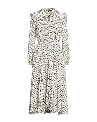 MAJE Midi dress Ivory 100% Polyester