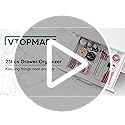 Vtopmart 25 PCS Clear Plastic Drawer Organizers Set, 4-Size Versatile Bathroom and Vanity Drawer Organizer Trays, Storage Bins for Makeup, Bedroom, Kitchen Gadgets Utensils and Office