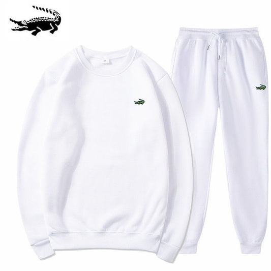 Autumn Winter Fleece Sportswear Brand Men woman Jogging Hoodie Set Casual Solid Color Printing Embroidery Fashion Sportswear Set