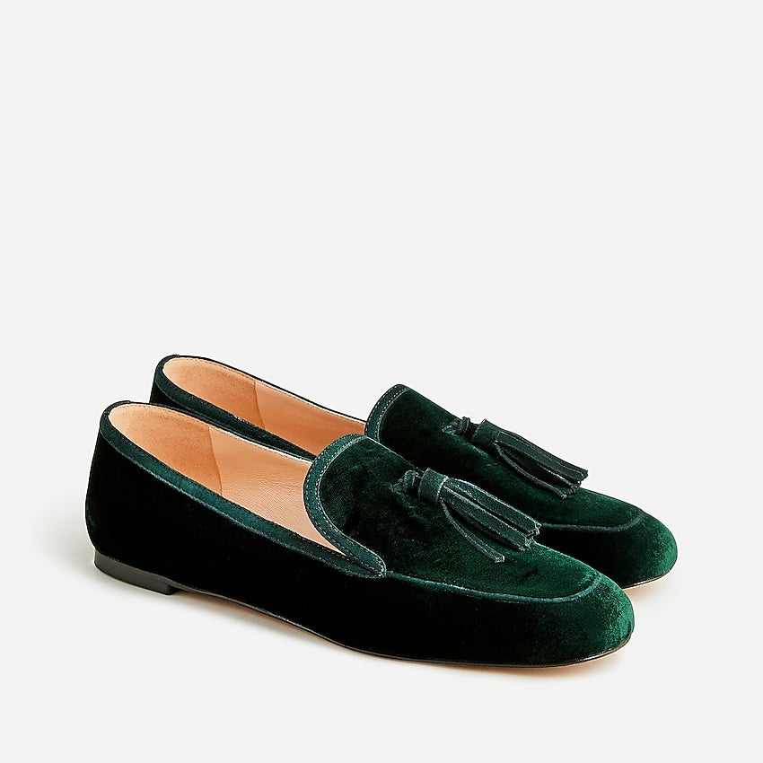 Marie tassel loafers in velvet