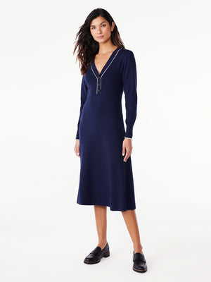 Free Assembly Women's Henley Midi Sweater Dress, Sizes XS-XXL - image 4 of 9