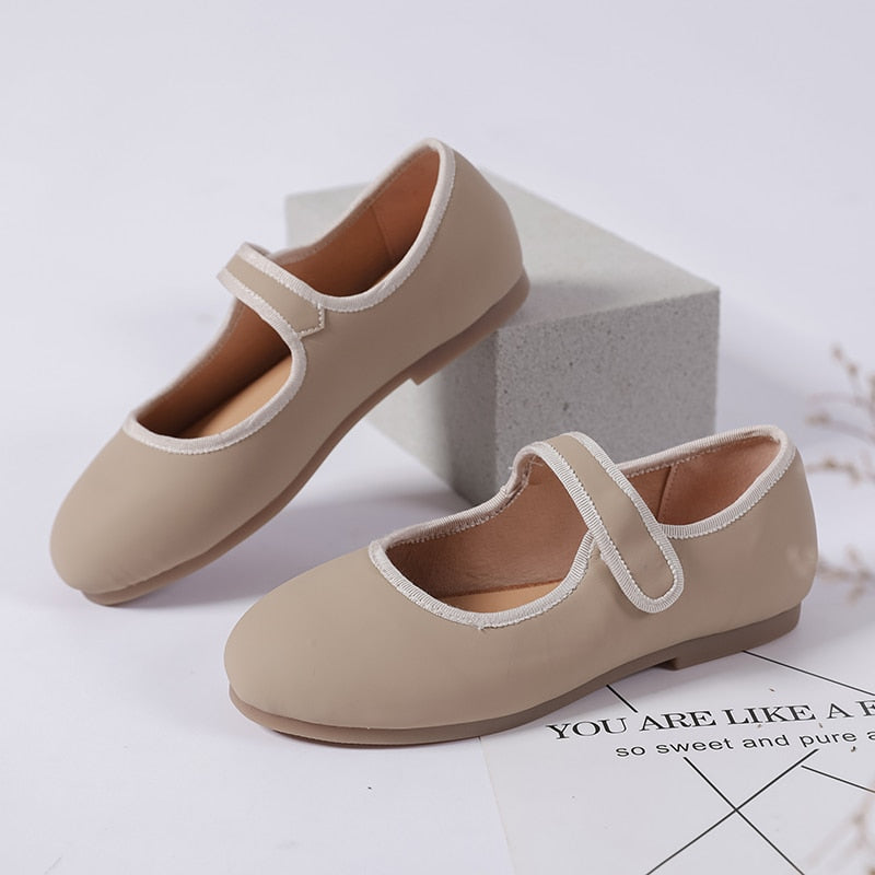 Girls Causal Shoe Spring Summer Kids Mary Jane Shoes For Girls New, Brand Design Mirror-Silver Tan Size 21-33
