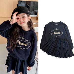 Kids Sweatshirts 2022 New Winter Brand Design Girls Boys Cute Letter Print Sweaters Pullover Baby Child Cotton Outwear Clothes