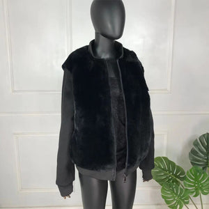 New Short Rex Rabbit Natural Fur Coat Full Pelt Thick Warm Short Real Rex Rabbit Fur Coat Sporty Jacket Casual Wear Cash