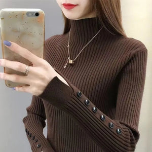 New-coming Autumn Winter Warm knit sweater Femme Turtleneck Pullovers Sweaters Long Sleeve Slim Oversize Korean Women's Sweater