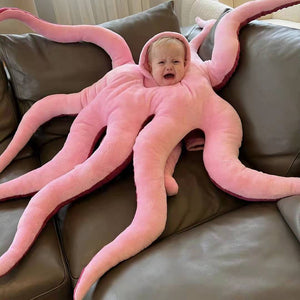 Octopus Stuffed Animal Cute Baby Octopus Costume Wearable Jumbo Large Octopus Plush Toy Birthday Party Gifts for Kids Girls Boys