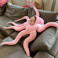 Octopus Stuffed Animal Cute Baby Octopus Costume Wearable Jumbo Large Octopus Plush Toy Birthday Party Gifts for Kids Girls Boys