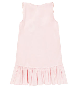 Self-Portrait Kids Guipure lace-trimmed taffeta dress