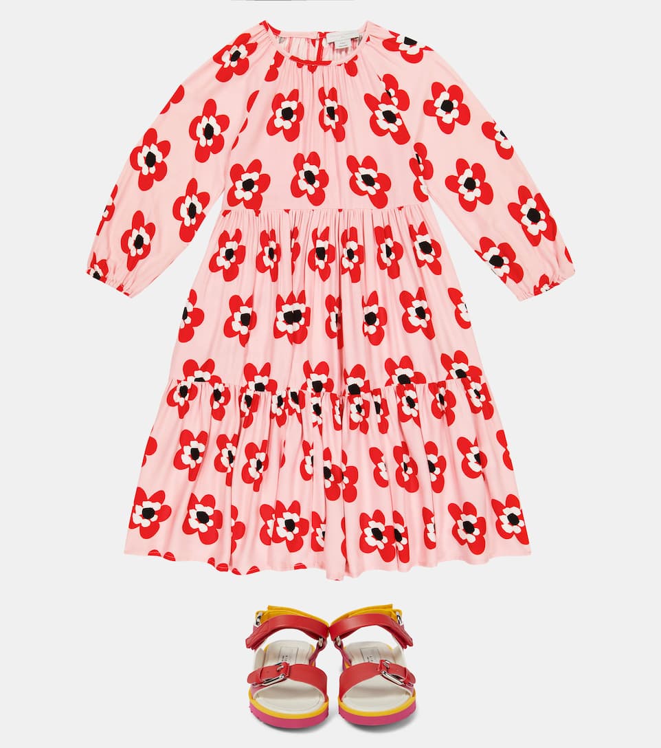 Stella McCartney Kids Floral tiered dress