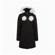 Real Fox Fur Ball Winter Women MoosennKnukles Parka Down Jackets Thicker Outdoor Fashion Long Coat