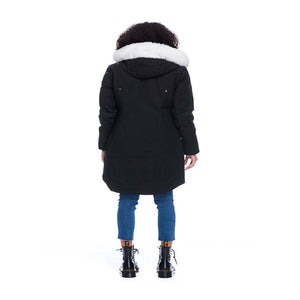 Real Fox Fur Ball Winter Women MoosennKnukles Parka Down Jackets Thicker Outdoor Fashion Long Coat