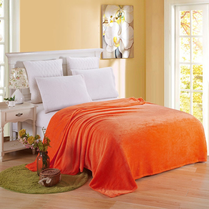 Soft Warm Coral Fleece Blanket Winter Sheet Bedspread Sofa Throw 230Gsm 8 Size Light Thin Mechanical Wash Flannel Blankets