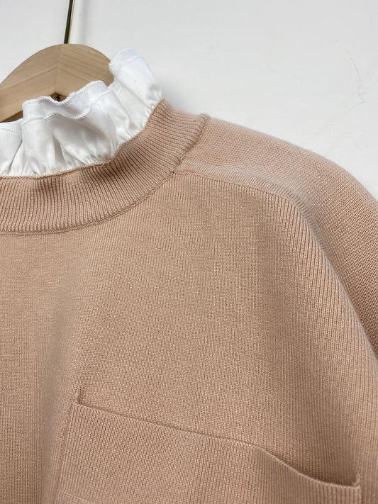 Women hoodie Autumn and Winter Lotus Leaf Collar Casual Letter Embroidery Casual Sweater 3 Colors