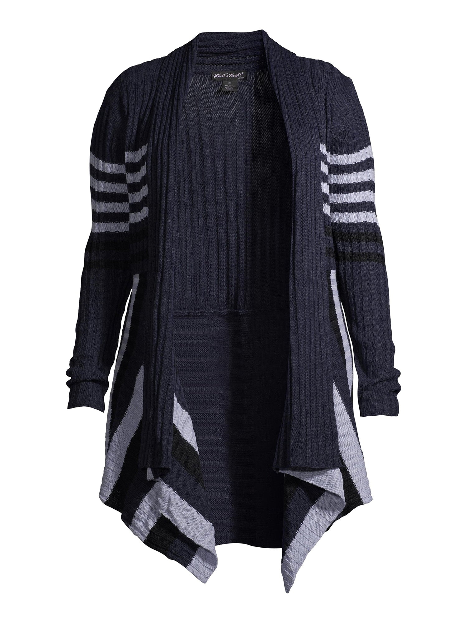 What's Next Women's and Women's Plus Size Ribbed Flyaway Cardigan - image 10 of 10