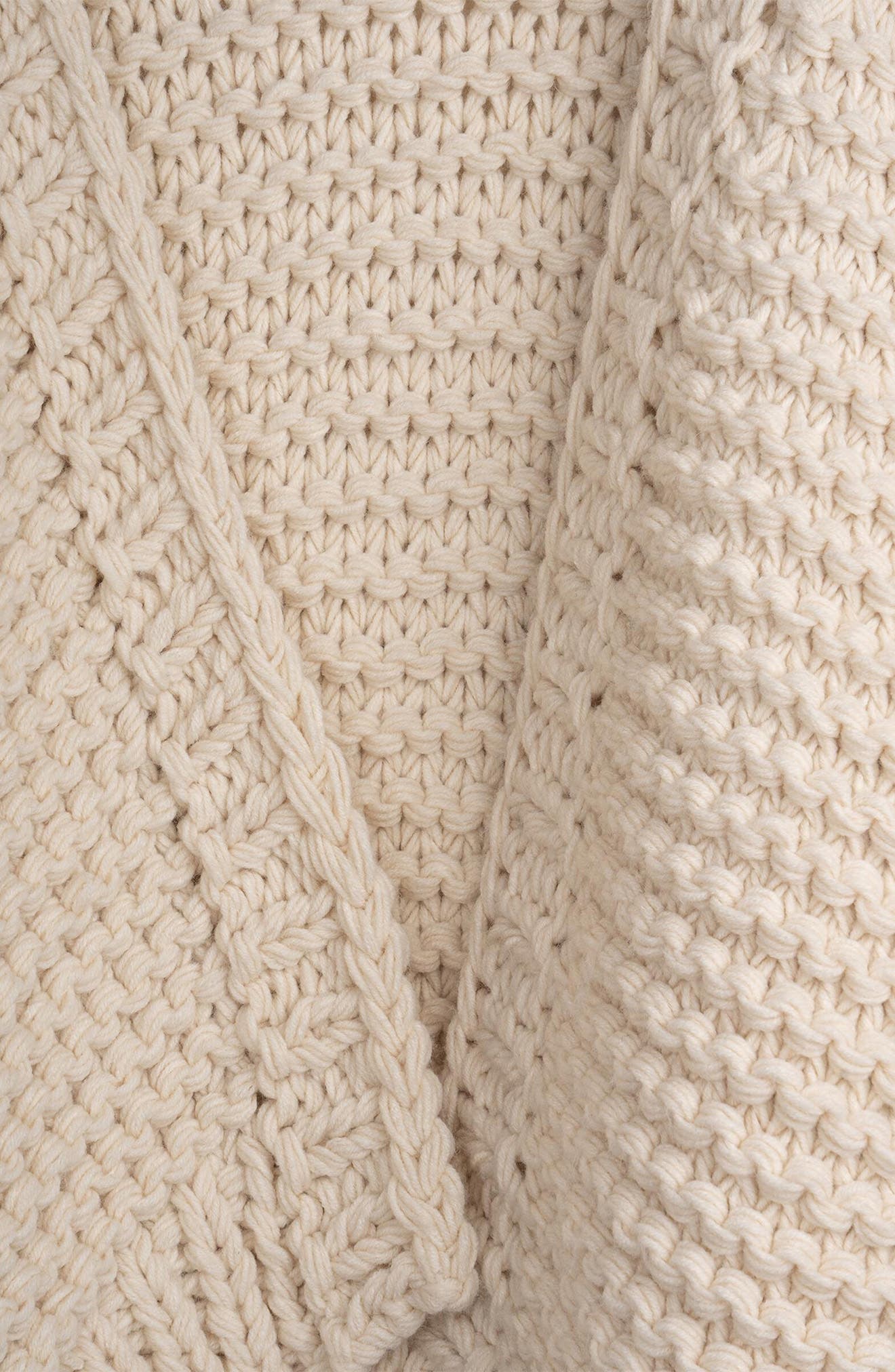 SAACHI Bobble Sleeve Knit Cardigan, Alternate, color, IVORY