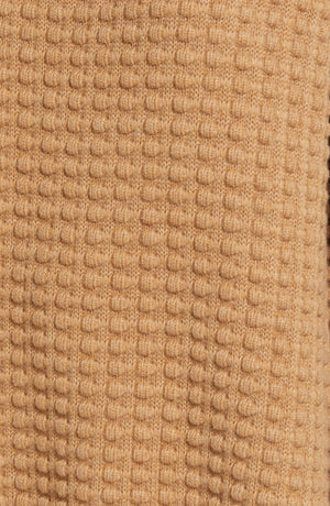 FRENCH CONNECTION Mozart Popcorn Cotton Sweater, Main, color, CAMEL MELANGE