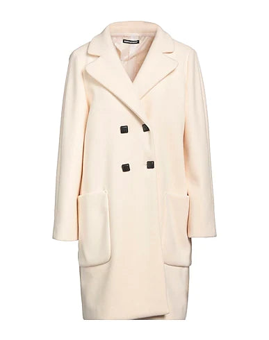 BIANCOGHIACCIO Coat Ivory 100% Polyester